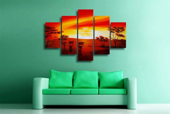 K74 - 59" FRAMED ORIGINAL MODERN ABSTRACT ART OIL PAINTING