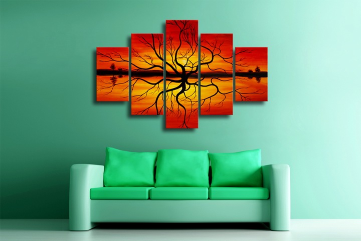 K76 - 59" FRAMED ORIGINAL MODERN ABSTRACT ART OIL PAINTING