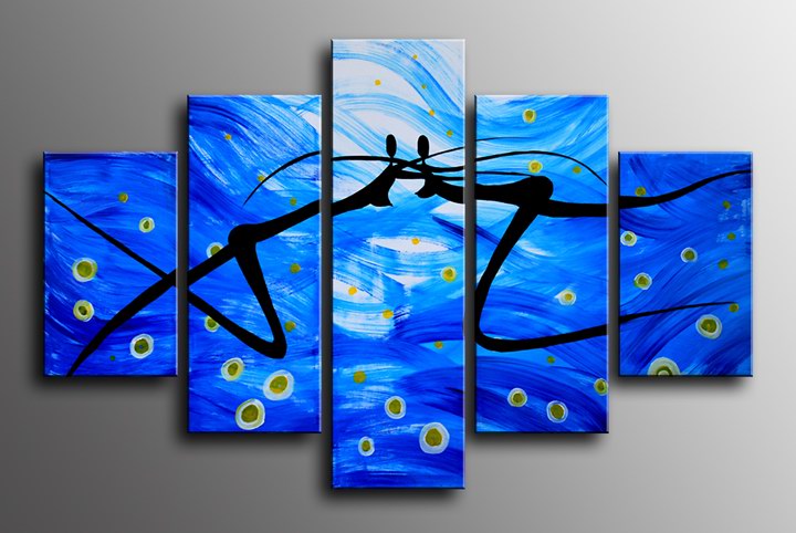 K78 - 59" FRAMED ORIGINAL MODERN ABSTRACT ART OIL PAINTING