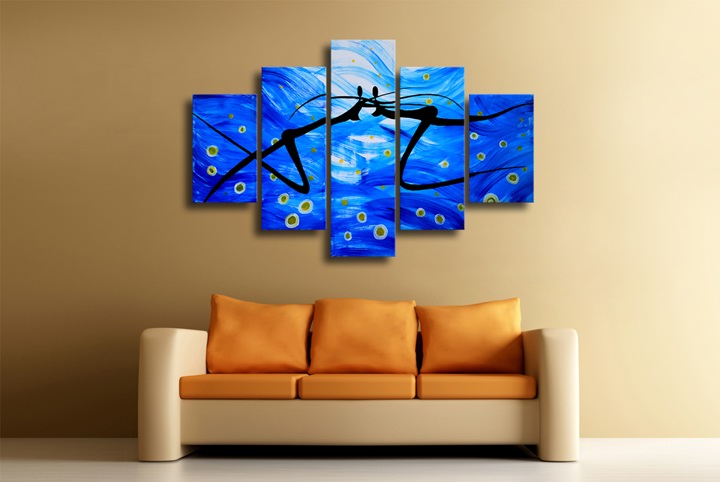 K78 - 59" FRAMED ORIGINAL MODERN ABSTRACT ART OIL PAINTING