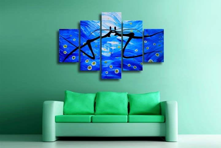 K78 - 59" FRAMED ORIGINAL MODERN ABSTRACT ART OIL PAINTING