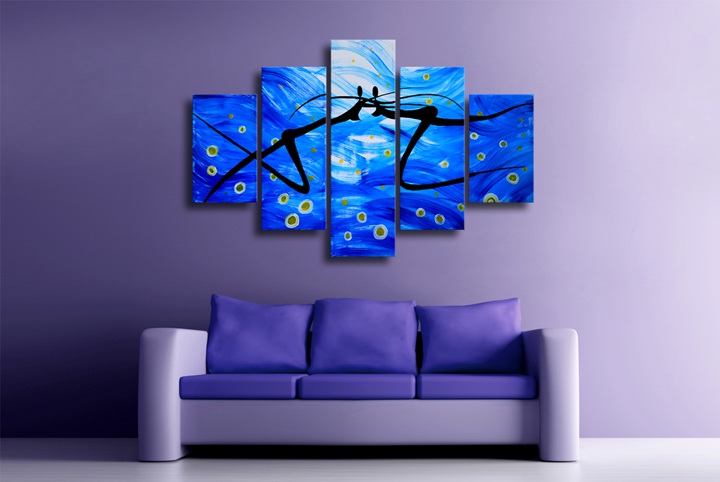 K78 - 59" FRAMED ORIGINAL MODERN ABSTRACT ART OIL PAINTING