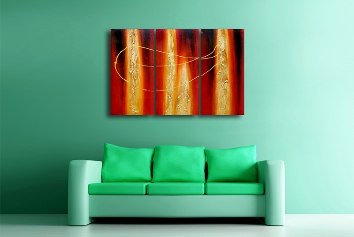 P101 - 60" FRAMED ORIGINAL MODERN ABSTRACT ART OIL PAINTING