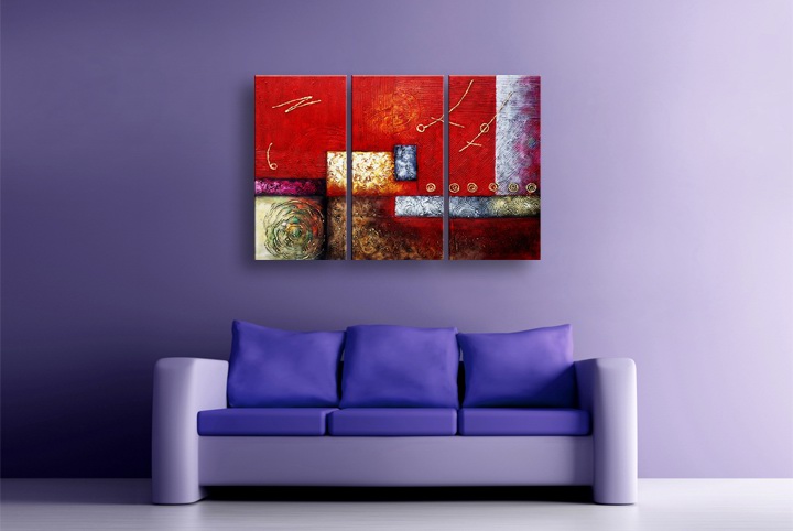 P107 - 60" FRAMED ORIGINAL MODERN ABSTRACT ART OIL PAINTING