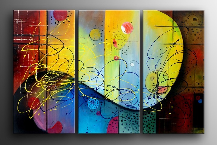 P116 - 60" FRAMED ORIGINAL MODERN ABSTRACT ART OIL PAINTING