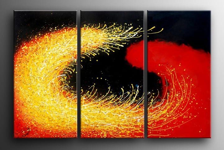 P119 - 60" FRAMED ORIGINAL MODERN ABSTRACT ART OIL PAINTING