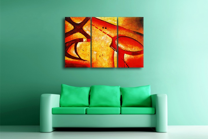 P21 - 60" FRAMED ORIGINAL MODERN ABSTRACT ART OIL PAINTING