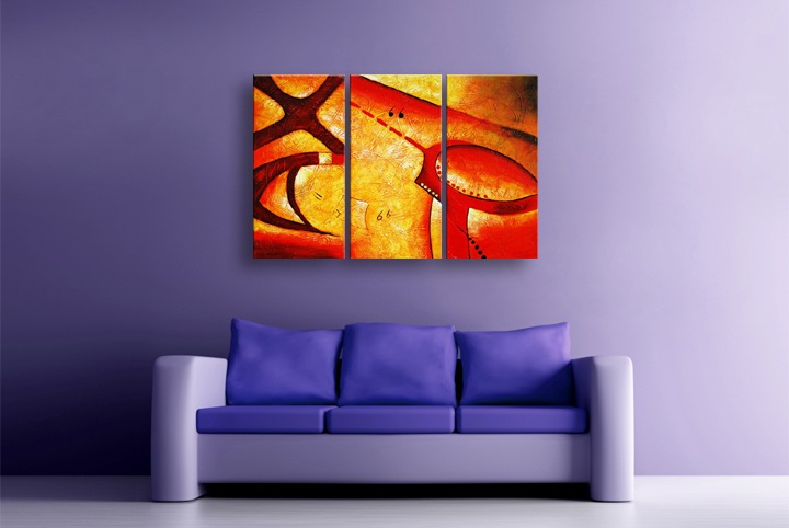 P21 - 60" FRAMED ORIGINAL MODERN ABSTRACT ART OIL PAINTING