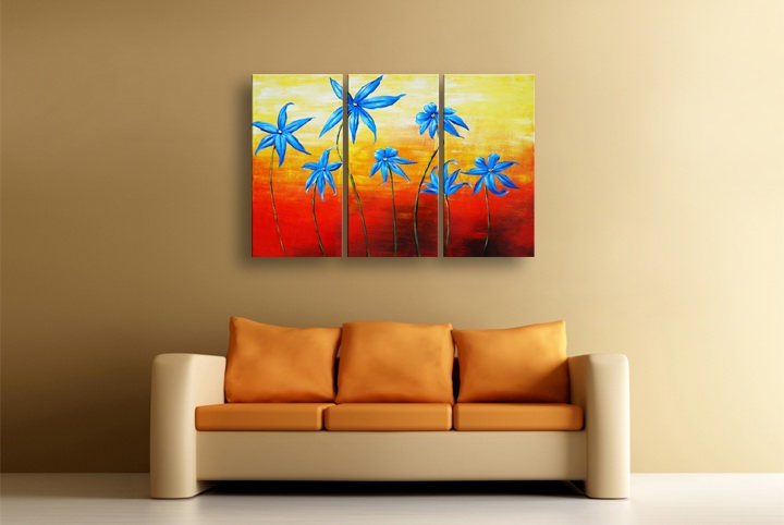 P26 - 60" FRAMED ORIGINAL MODERN ABSTRACT ART OIL PAINTING