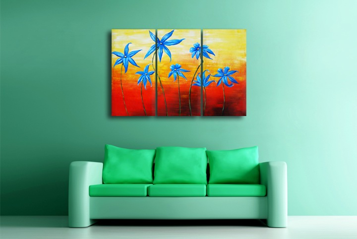 P26 - 60" FRAMED ORIGINAL MODERN ABSTRACT ART OIL PAINTING