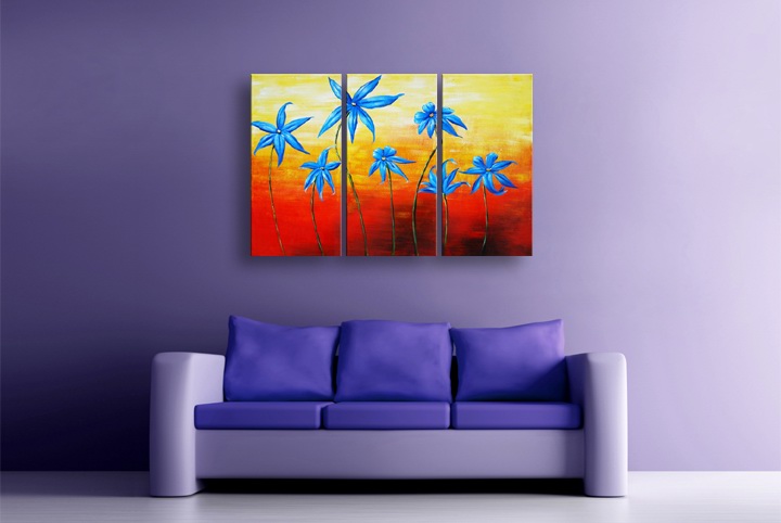 P26 - 60" FRAMED ORIGINAL MODERN ABSTRACT ART OIL PAINTING