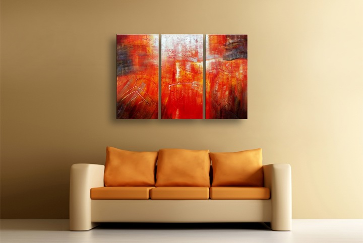 P37 - 60" FRAMED ORIGINAL MODERN ABSTRACT ART OIL PAINTING