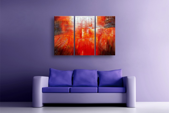 P37 - 60" FRAMED ORIGINAL MODERN ABSTRACT ART OIL PAINTING