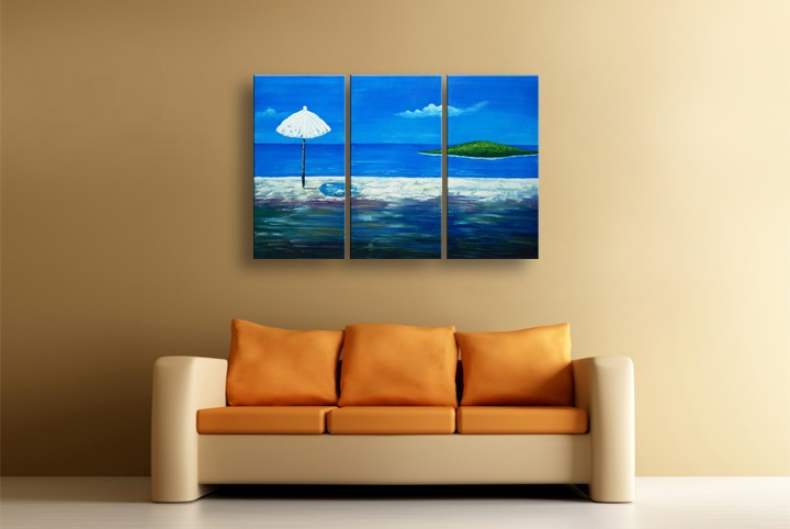 P39 - 60" FRAMED ORIGINAL MODERN ABSTRACT ART OIL PAINTING