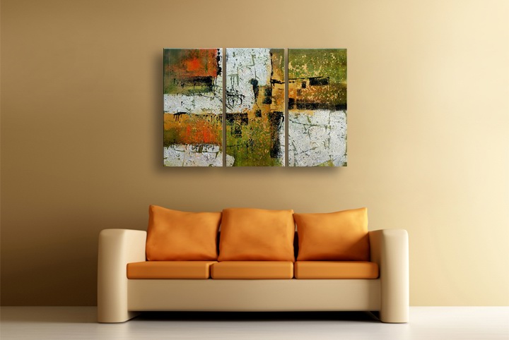 P41 - 60" FRAMED ORIGINAL MODERN ABSTRACT ART OIL PAINTING