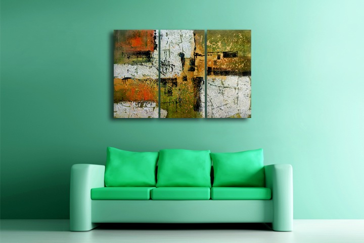 P41 - 60" FRAMED ORIGINAL MODERN ABSTRACT ART OIL PAINTING