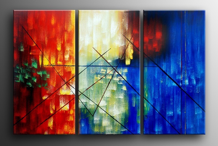 P43 - 60" FRAMED ORIGINAL MODERN ABSTRACT ART OIL PAINTING