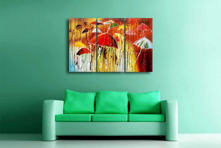 P47 - 60" FRAMED ORIGINAL MODERN ABSTRACT ART OIL PAINTING
