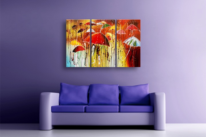 P47 - 60" FRAMED ORIGINAL MODERN ABSTRACT ART OIL PAINTING
