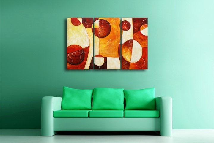 P51 - 60" FRAMED ORIGINAL MODERN ABSTRACT ART OIL PAINTING