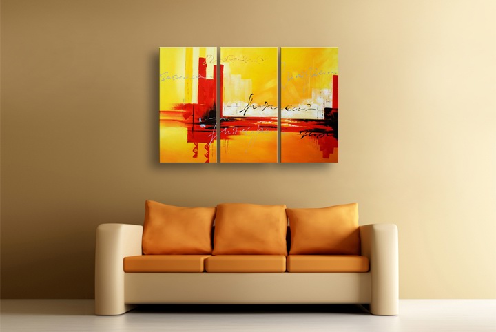 P59 - 60" FRAMED ORIGINAL MODERN ABSTRACT ART OIL PAINTING