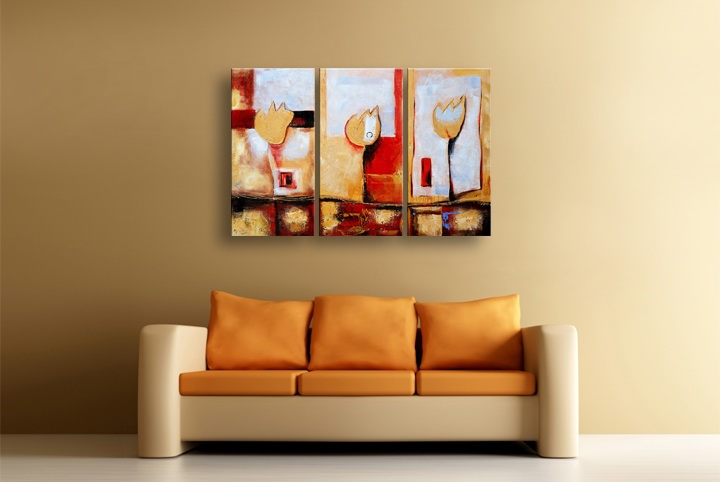 P63 - 60" FRAMED ORIGINAL MODERN ABSTRACT ART OIL PAINTING