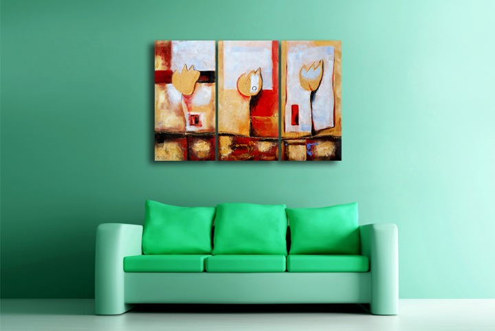 P63 - 60" FRAMED ORIGINAL MODERN ABSTRACT ART OIL PAINTING