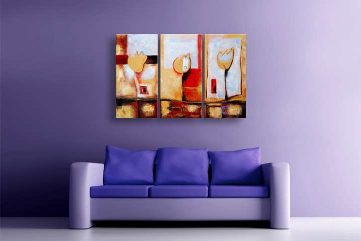 P63 - 60" FRAMED ORIGINAL MODERN ABSTRACT ART OIL PAINTING