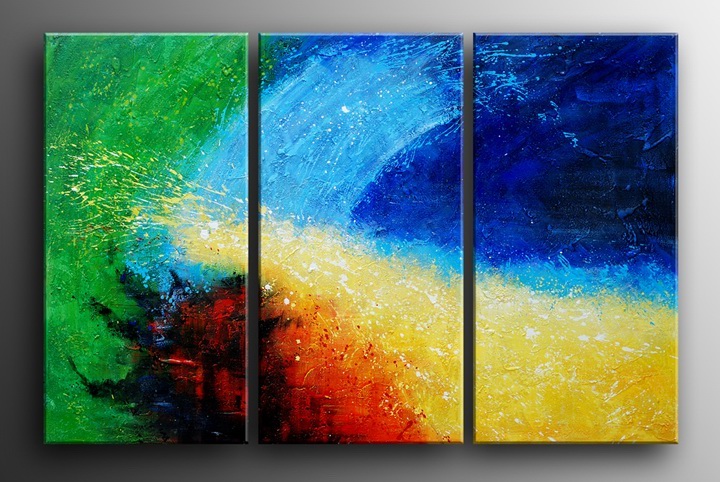 P66 - 60" FRAMED ORIGINAL MODERN ABSTRACT ART OIL PAINTING