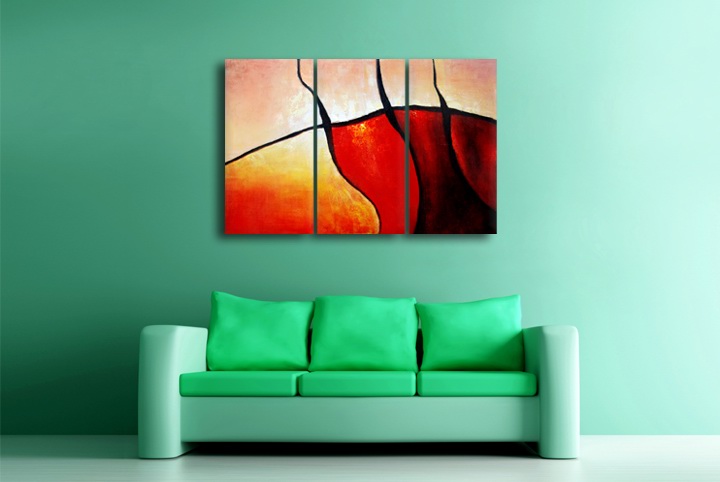 P72 - 60" FRAMED ORIGINAL MODERN ABSTRACT ART OIL PAINTING