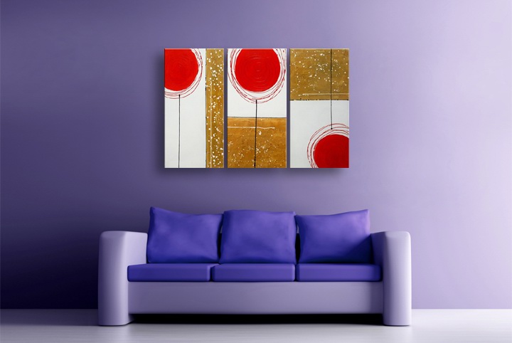 P79 - 60" FRAMED ORIGINAL MODERN ABSTRACT ART OIL PAINTING