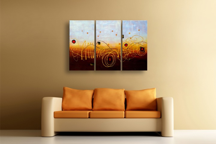 P82 - 60" FRAMED ORIGINAL MODERN ABSTRACT ART OIL PAINTING