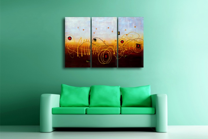 P82 - 60" FRAMED ORIGINAL MODERN ABSTRACT ART OIL PAINTING