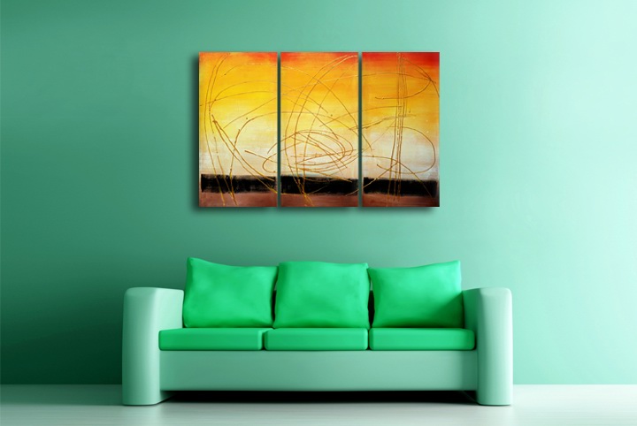 P86 - 60" FRAMED ORIGINAL MODERN ABSTRACT ART OIL PAINTING