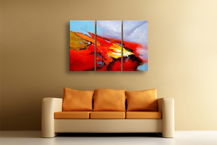 P87 - 60" FRAMED ORIGINAL MODERN ABSTRACT ART OIL PAINTING