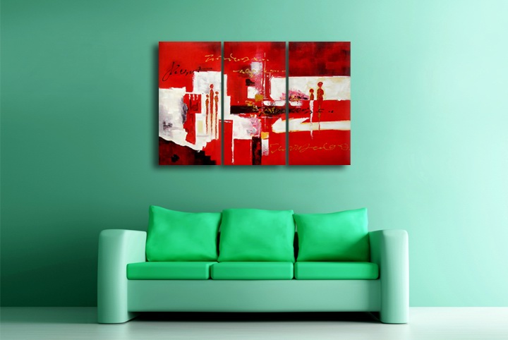 P94 - 60" FRAMED ORIGINAL MODERN ABSTRACT ART OIL PAINTING