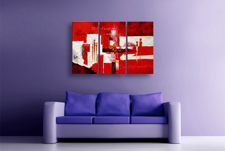 P94 - 60" FRAMED ORIGINAL MODERN ABSTRACT ART OIL PAINTING