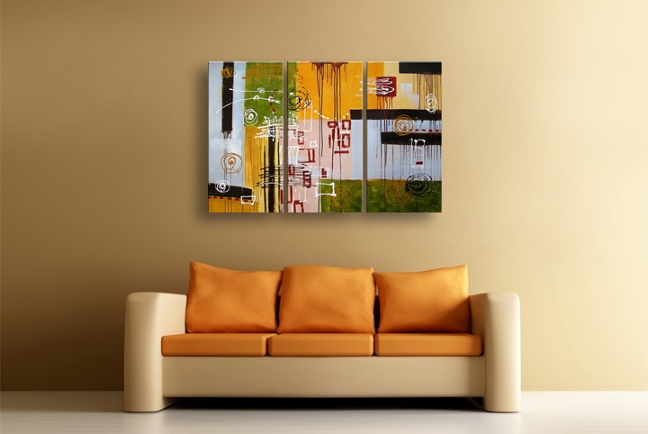 P97 - 60" FRAMED ORIGINAL MODERN ABSTRACT ART OIL PAINTING