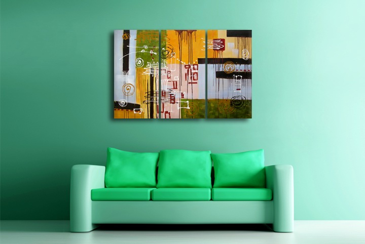 P97 - 60" FRAMED ORIGINAL MODERN ABSTRACT ART OIL PAINTING