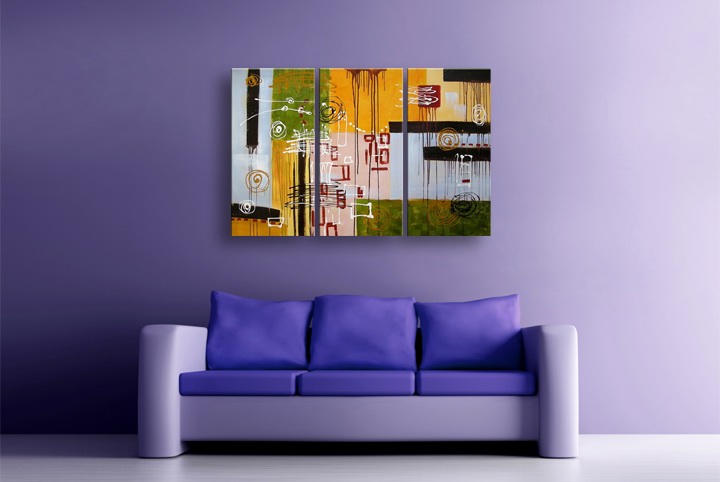 P97 - 60" FRAMED ORIGINAL MODERN ABSTRACT ART OIL PAINTING