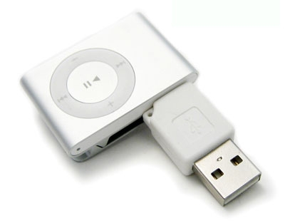 Mini USB Data and Charging Adapter for iPod Shuffle 2nd Generation - White