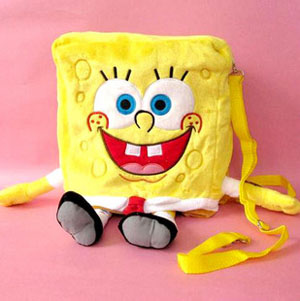Christmas Presents Spongebob Bag Children Schoolbag Shoulders Bag Cartoon Schoolbag