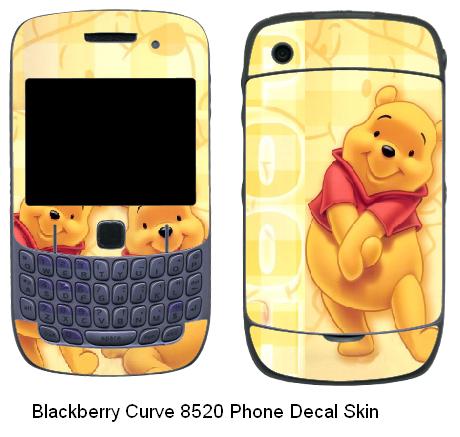 pbc1 Winnie the Pooh Blackberry Curve Decal Skin Sticker #1