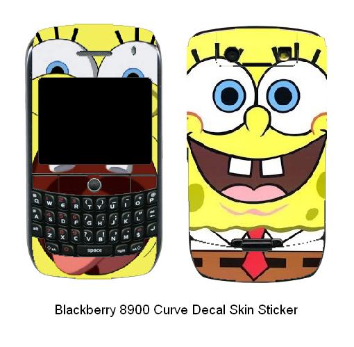 sbc1 Spongebob Blackberry Curve Phone Decal Skin #1