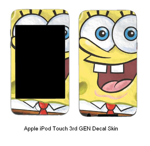 sit1 Spongebob Apple iPod Touch Decal Skin Sticker #1