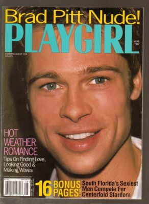 PLAYGIRL - rare 1997 BRAD PITT NUDE  issue