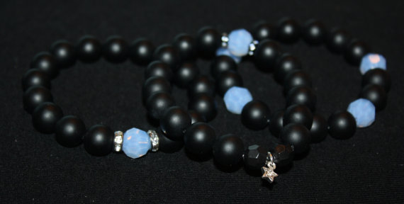 onyx star swarovski bead stackables