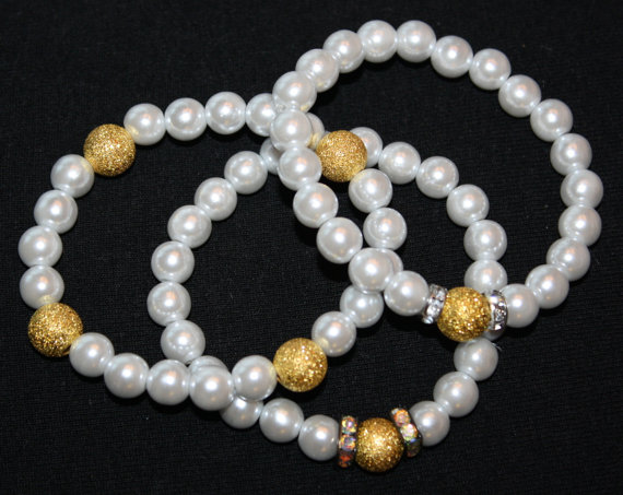 pearl stardust with swarovski accent stackables