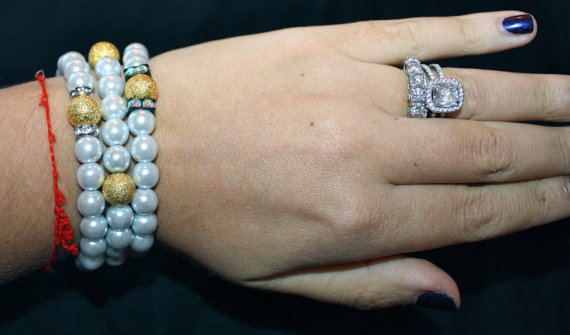 pearl stardust with swarovski accent stackables