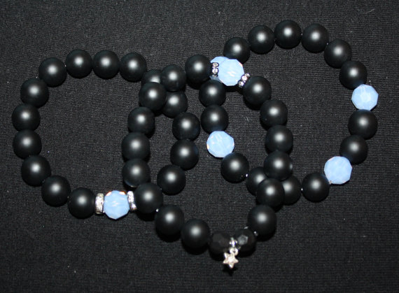 onyx star swarovski bead stackables